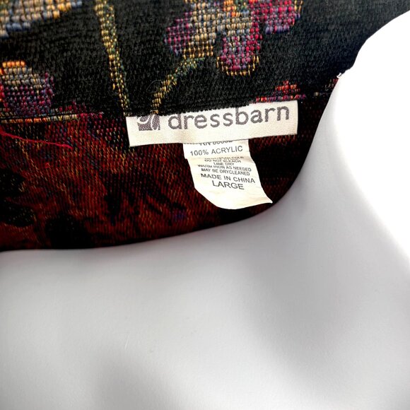 DRESSBARN FLORAL JACQUARD TAPESTRY BUTTON-UP BLAZER JACKET - L - Picture 4 of 4